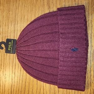 Polo by Ralph Lauren Men's Dark Red Knit Hat